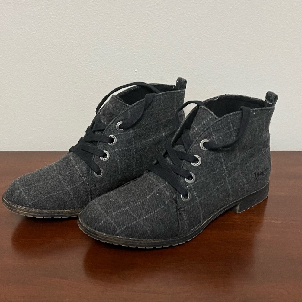 Blowfish Gray Lace Up Boots